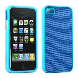iPhone 4S 4 Anti-Slip Hard Protector Cover (Blue)